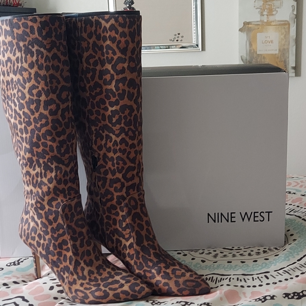 Nine West - Fivera Animal Print Pointy Toe Boots